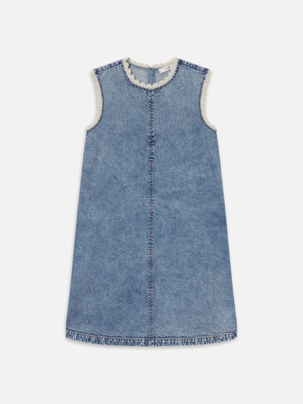 NWT FRAME The Crochet Tide Denim Western Dress - size small